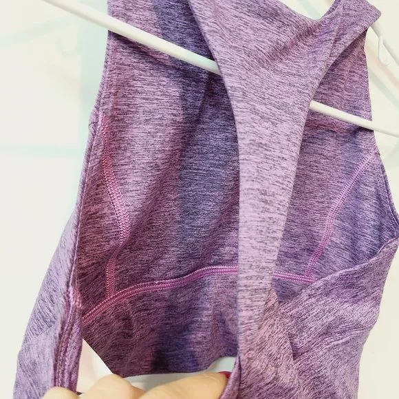 Tek Gear Purple Sports Bra T Racerback Back Workout Womens Small Like New - Picture 5 of 5